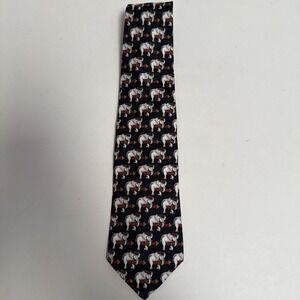 Brooks Brothers Necktie Makers Silk Elephant Print Circus Tie